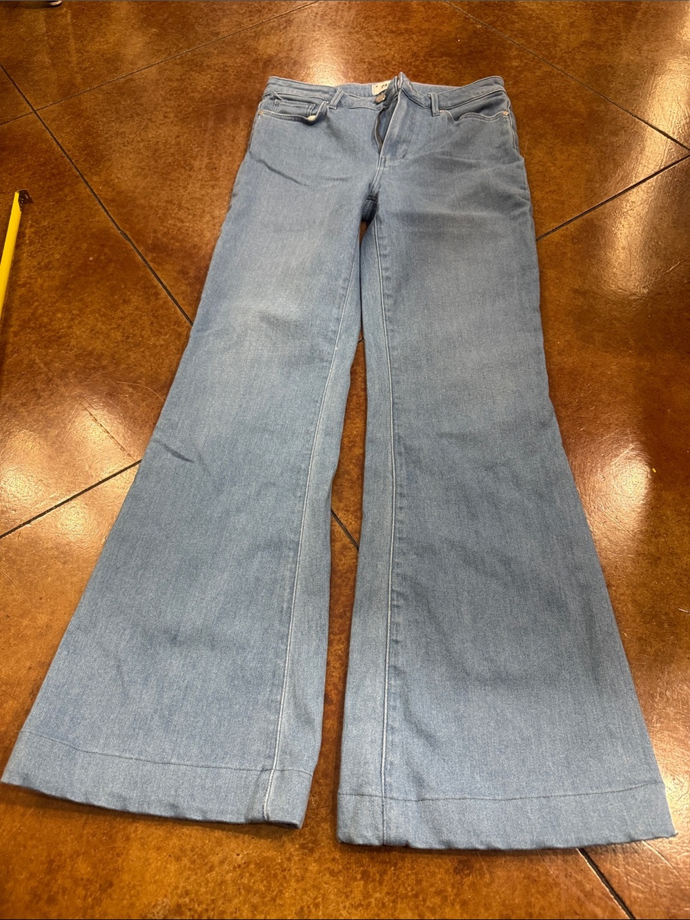 Paige Light Blue Women's High-Rise Flared Jeans